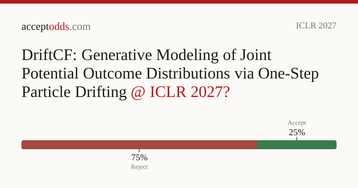 DriftCF: Generative Modeling of Joint Potential Outcome Distributions ...